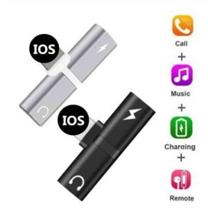 Audio Charging Dual Adapter For iPhone Splitter Cable For Lightning Case Earphone AUX
