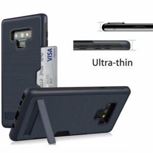 Samsung Dual Layer Card Slot Hard PC Silicone Shockproof Stand Cover for Galaxy Holder Case