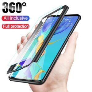 360 Full Protection Phone Case For Samsung Case with Tempered Glass Cover