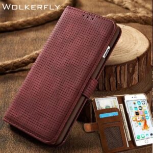 Phone Case For Apple iPhone Case Card Slot Retro Wallet Holster Leather Phone Bag