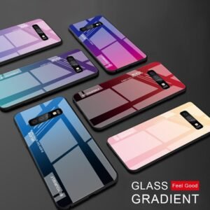 Color Case For Samsung Galaxy Tempered Glass Cover